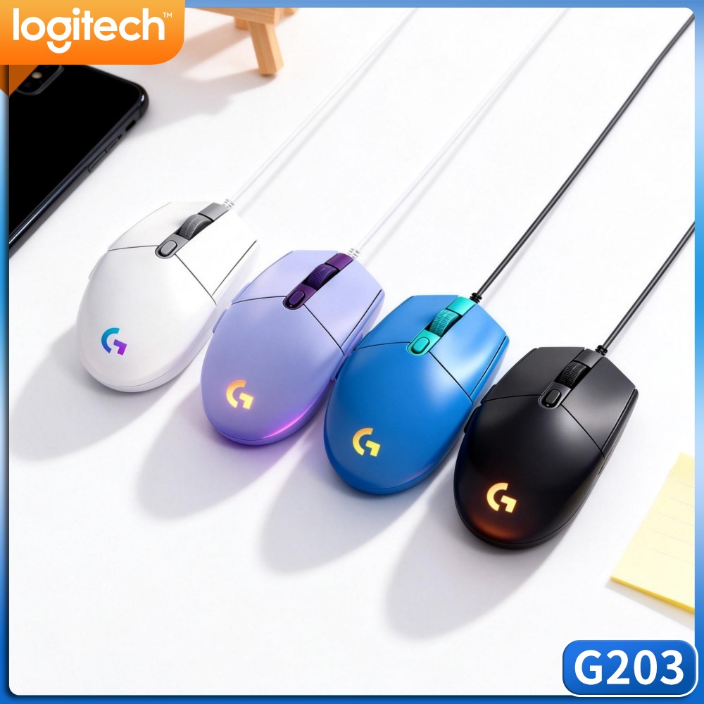 Logitech Mouse G203 - Logitech G203 LIGHTSYNC – przewodowa mysz
