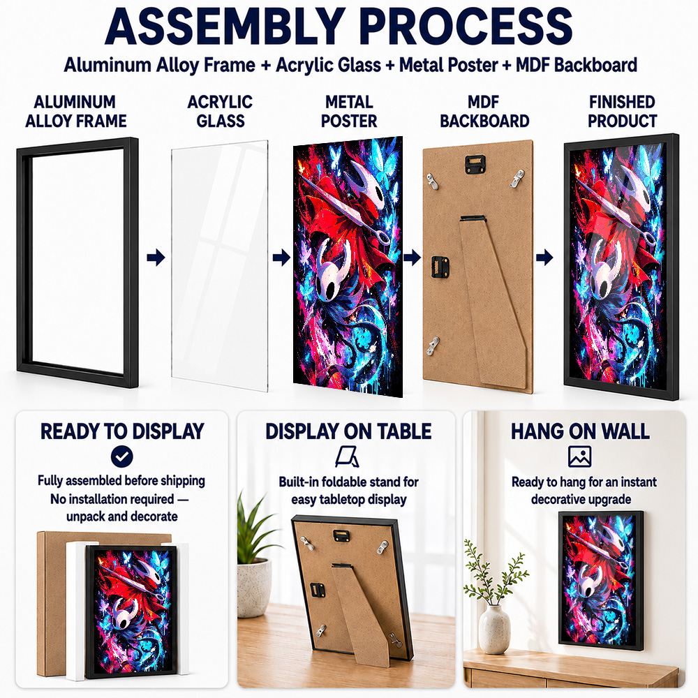 Metalowy plakat Hollow Knight  – Office Quest recenzja i cena